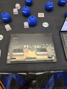 A proof of concept thin laptop developed by Dell and Intel using the Ventiva ICE9 cooling system