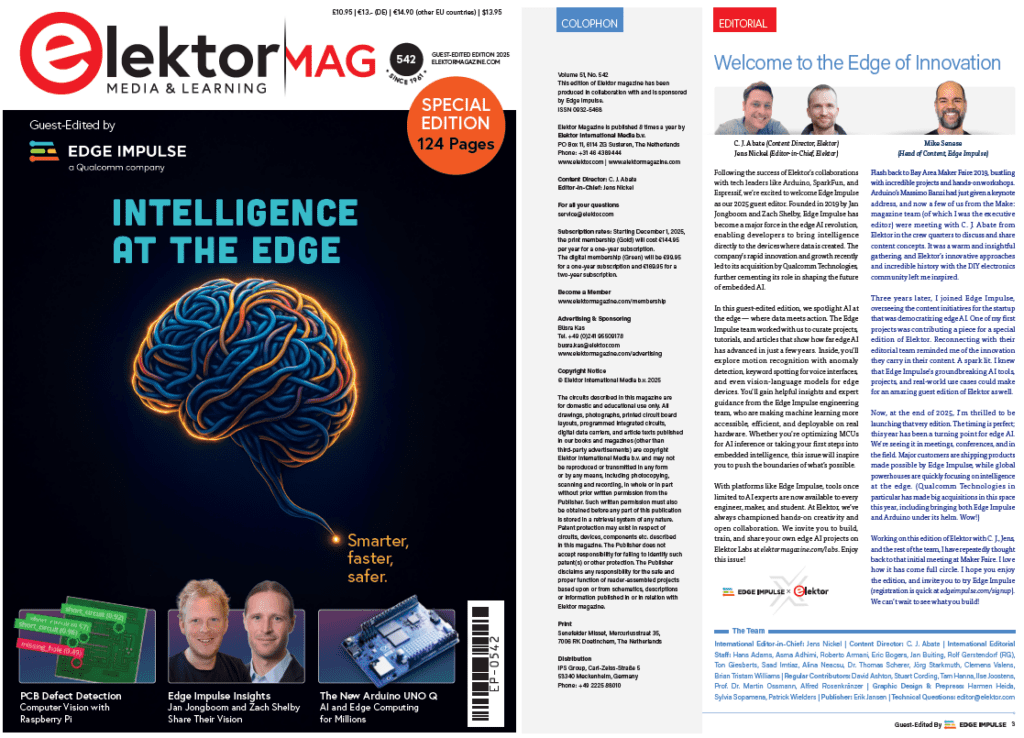 Edge Impulse Edition cover and editorial